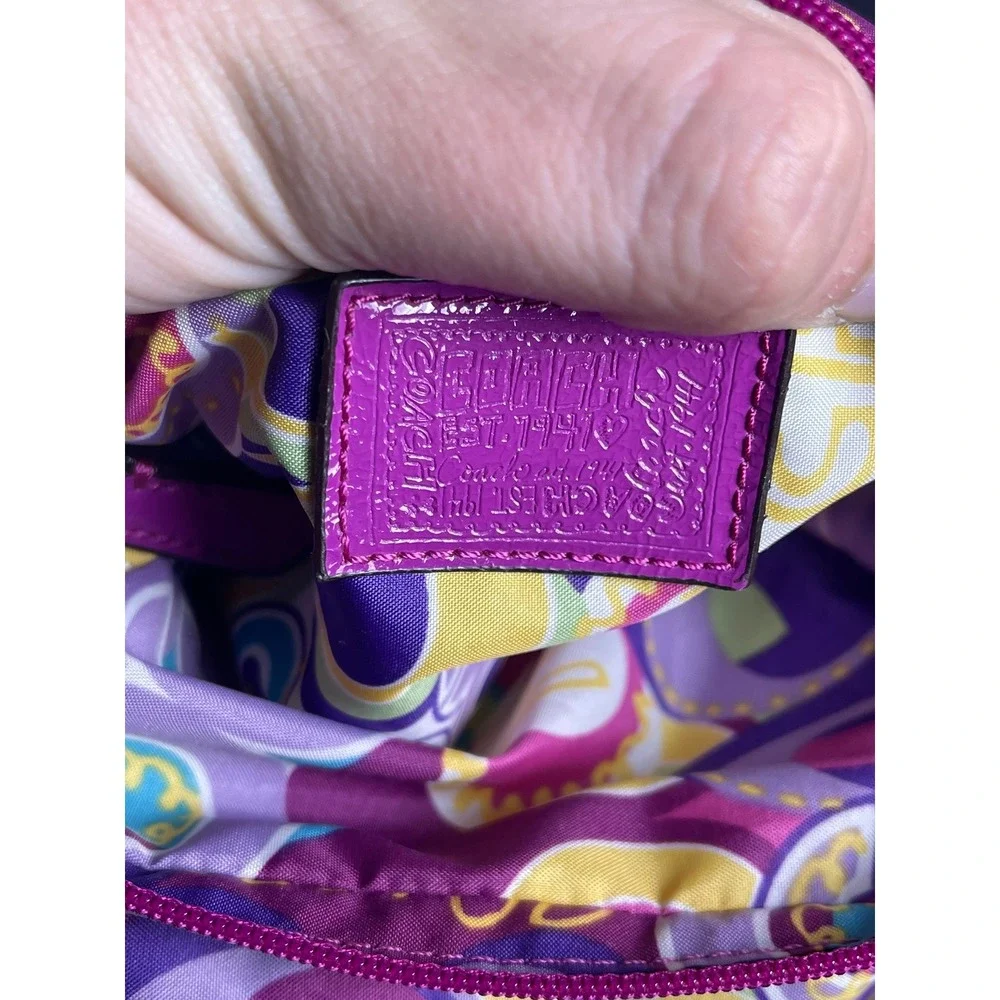 Coach Est 1941 Packable Tote Bag Multicolor Graffiti Logo Print Nylon Shopper